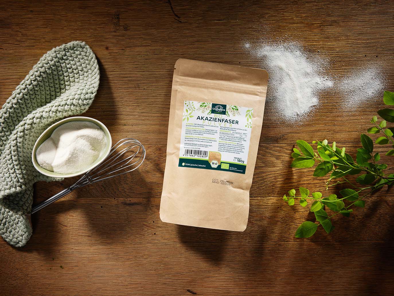 Poudre de fibre d'acacia biologique - 360 g - par Unimedica